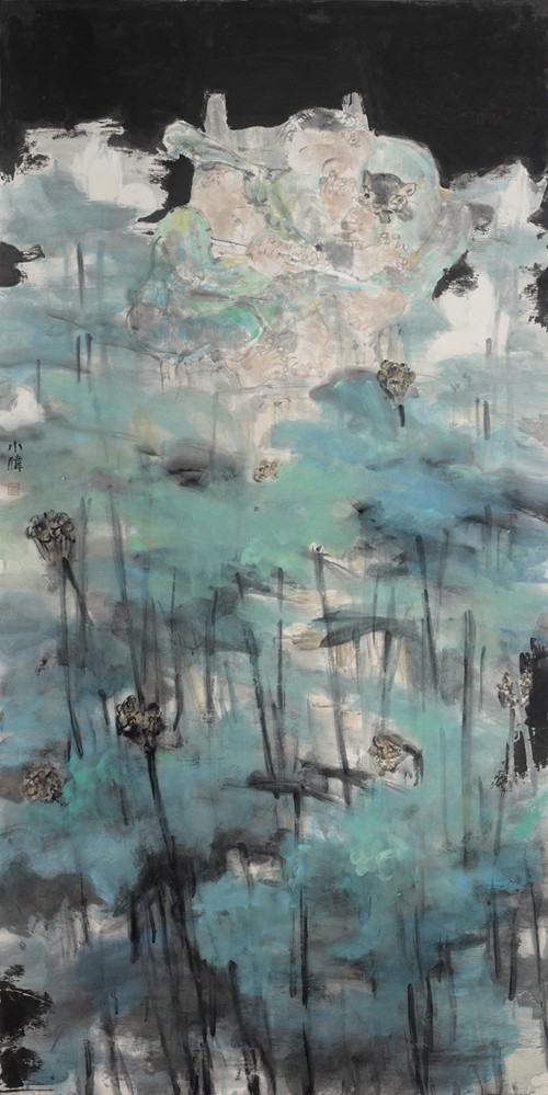 邬小伟？中国画《蓝月亮》？247×122 第三届南通市美术作品大展 193653_副本_副本.jpg